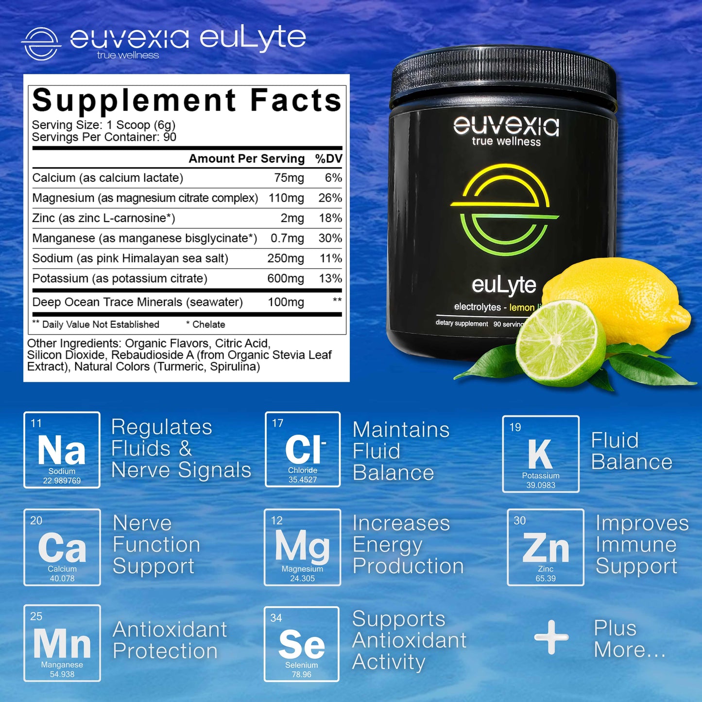 euLyte electrolyte lemon lime flavored dr ekberg