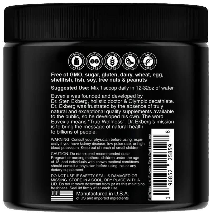 euLyte electrolyte lemon lime flavored dr ekberg