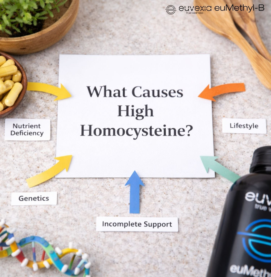 High homocysteine isn’t caused by one thing. It’s usually a sign that part of the system isn’t being fully supported. Here’s what most people miss