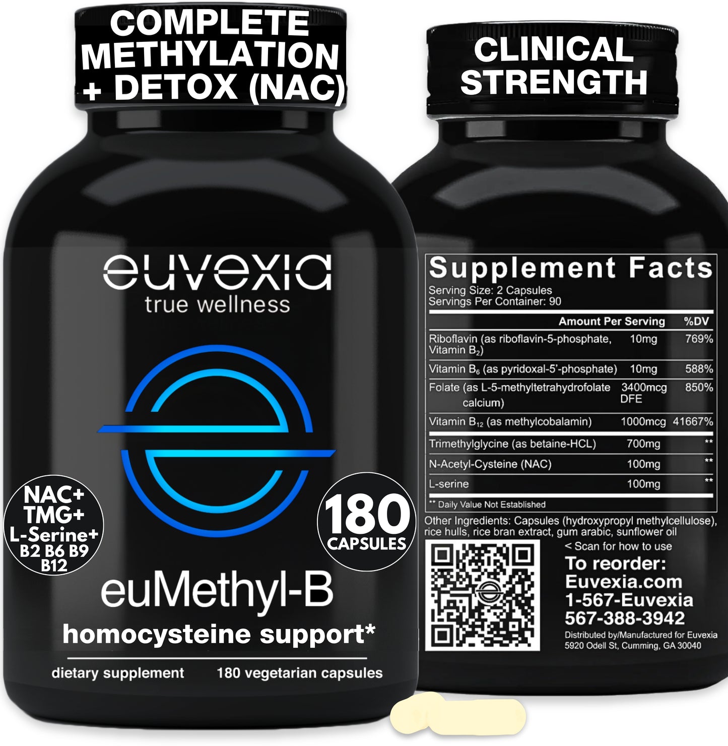 euMethyl-B, 180 Capsules