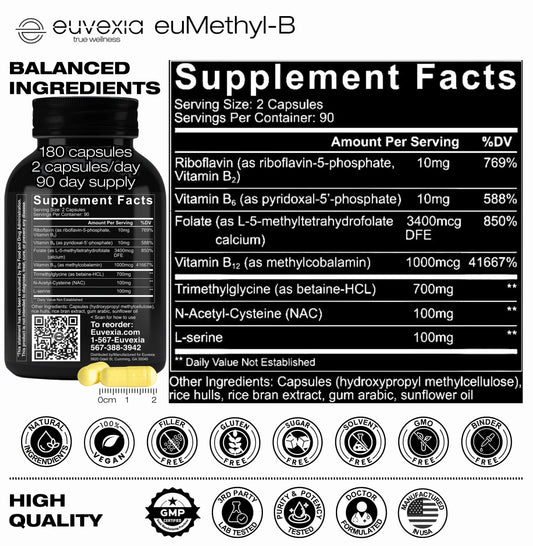 euMethyl-B, 180 Capsules